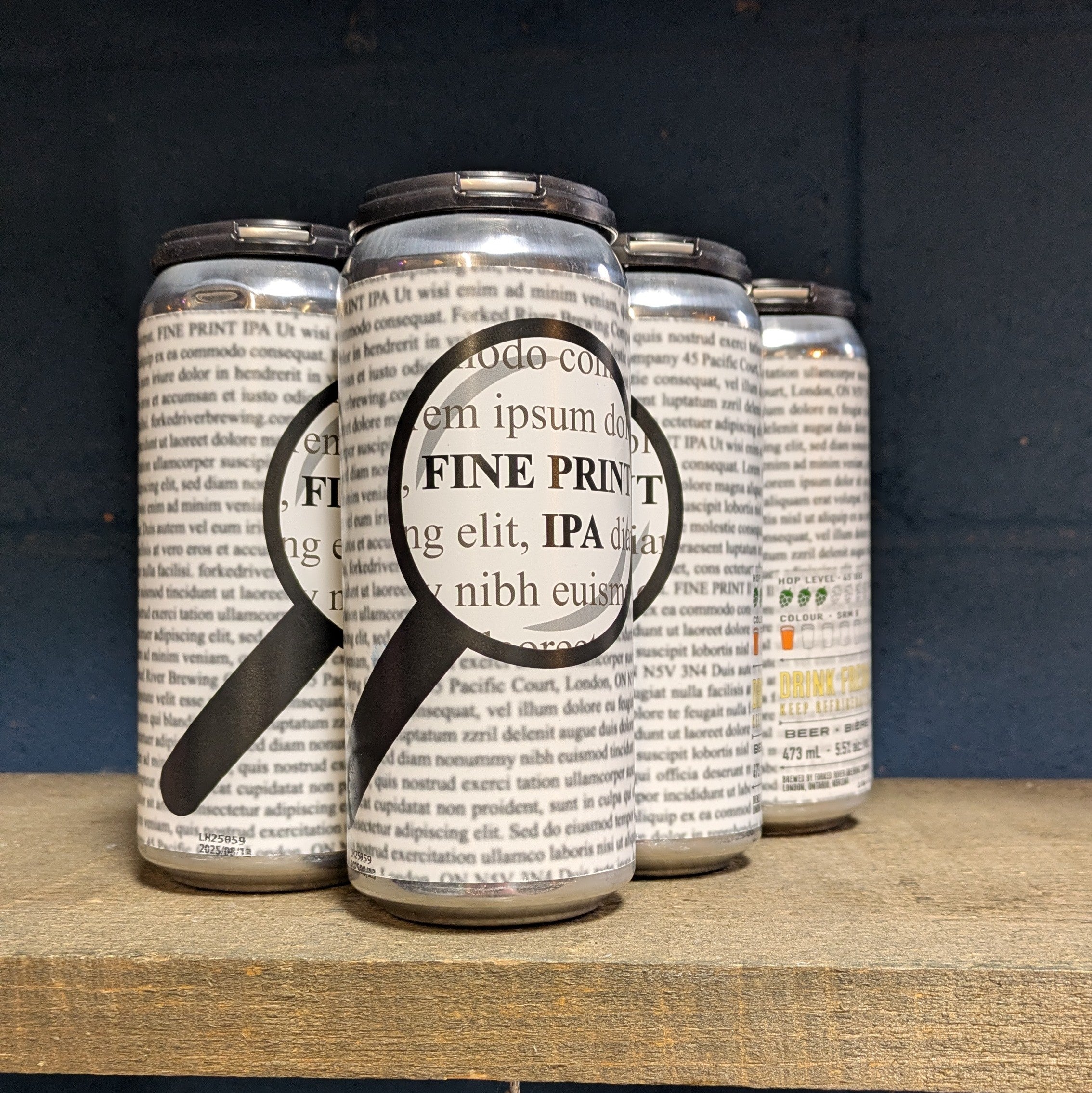 Fine Print IPA- 5.5% ABV