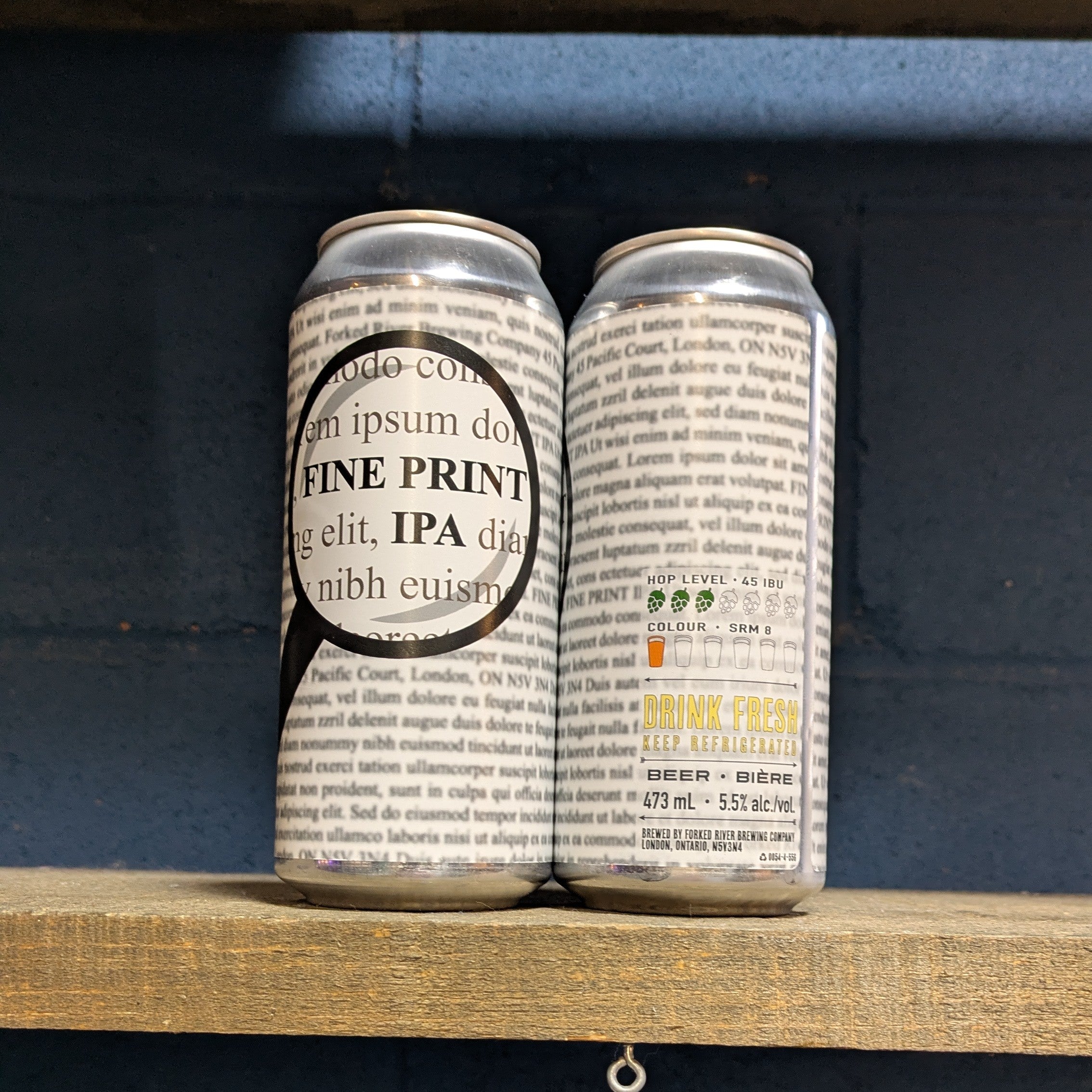 Fine Print IPA- 5.5% ABV